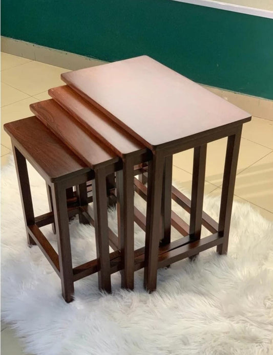 🌳 Chinyoti Solid Sheesham Wood Nesting Tables Set of 4